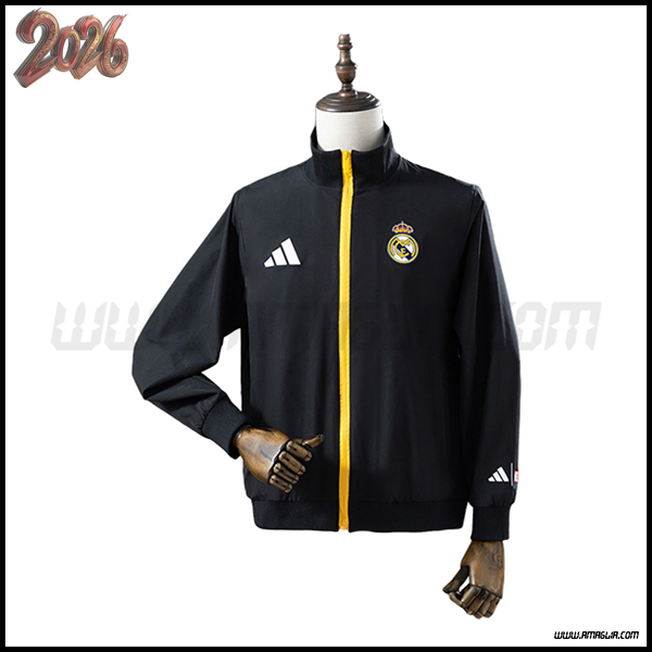 Giacca A Vento Real Madrid Nero 2025/2026 -03