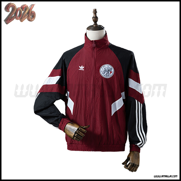 Giacca A Vento Ajax Rosso/Nero/Bianco 2025/2026
