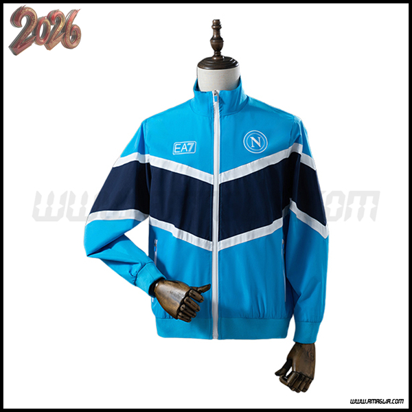 Giacca A Vento Napoli Blu/Bianco 2025/2026 -02