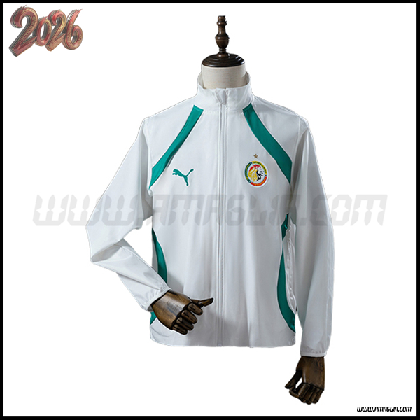 Giacca A Vento Senegal Bianco/Verde 2025/2026 -02