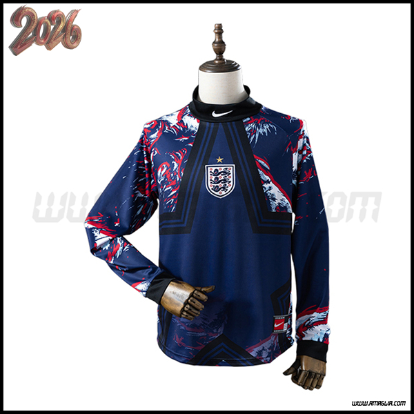 Maglia Squadra Portiere Inghilterra Maniche Lunghe Blu Marino 2026/2027