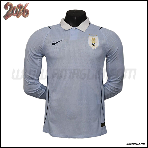 Prima Maglia Squadra Uruguay Maniche Lunghe 2026/2027