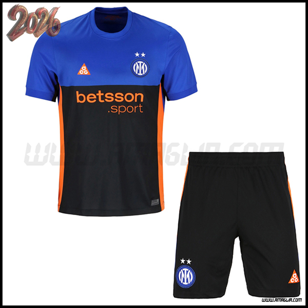 Kit Maglia da Inter Milan Quarto + Pantaloncini 2025/2026