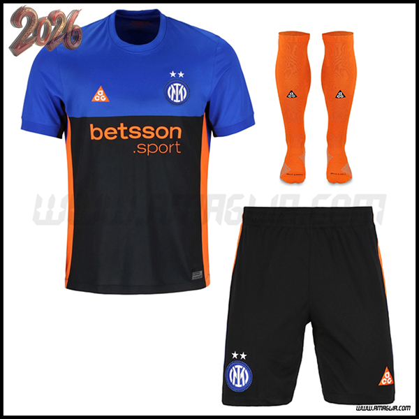 Kit Maglia da Inter Milan Quarto (Pantaloncini + Calzini) 2025/2026