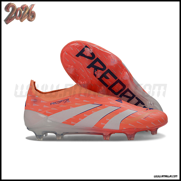 Adidas Scarpe Da Calcio 25 Predator Elite LL FG Arancia/Bianco -02