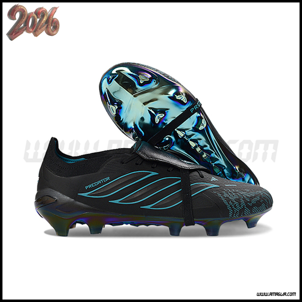 Adidas Scarpe Da Calcio 26 Predator Elite Tongue FG Nero/Blu
