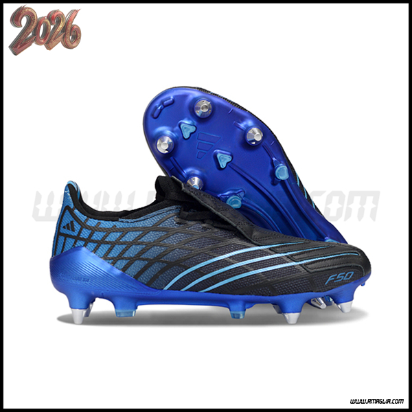 Adidas Scarpe Da Calcio F50 Elite SG Nero/Blu -02
