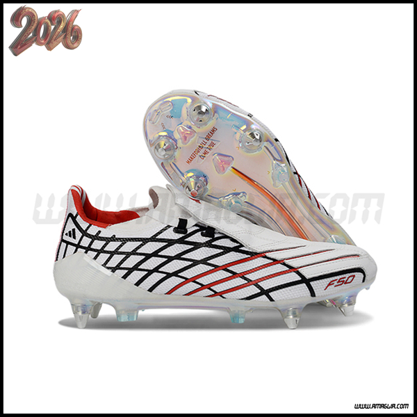 Adidas Scarpe Da Calcio F50 Elite SG Bianco/Nero/Rosso