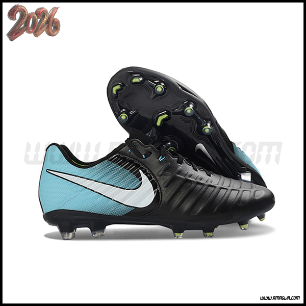 Nike Scarpe Da Calcio Tiempo Legend VII Elite LUXE FG Nero/Bianco/Blu