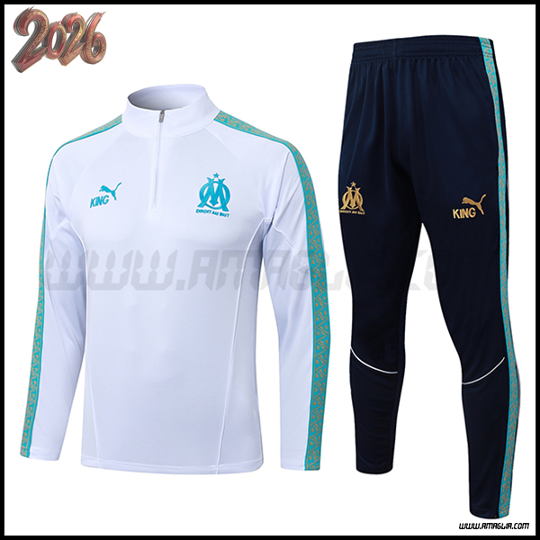Tuta Calcio Marsiglia Bianco/Verde 2025/2026