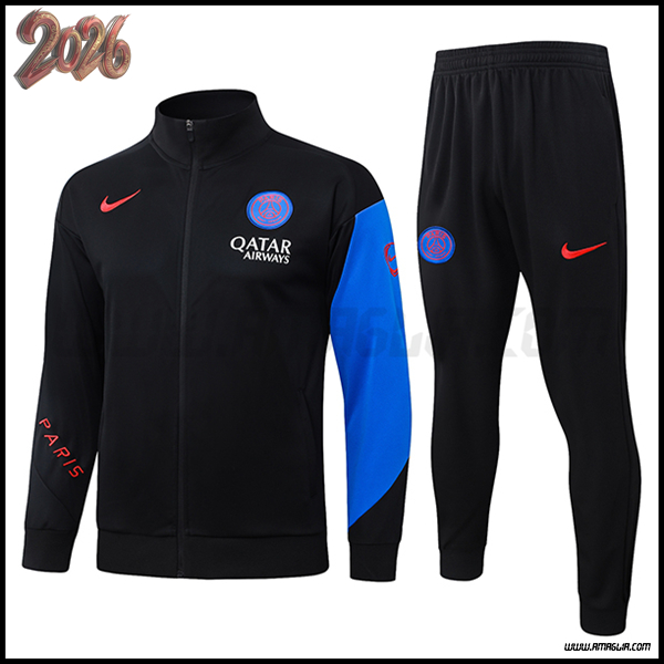 Tuta Calcio Giacca PSG Nero/Blu 2025/2026