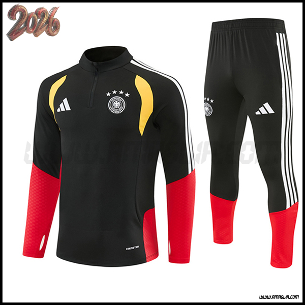 Tuta Calcio Germania Nero/Rosso/Giallo 2025/2026