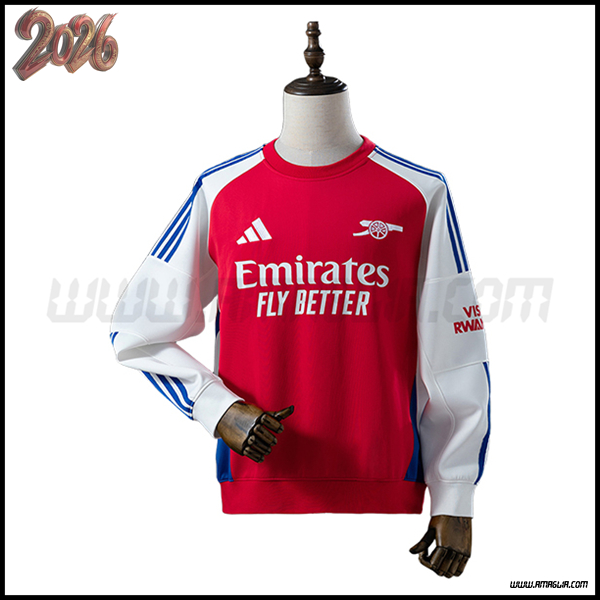 Felpa Allenamento Arsenal Bianco/Rosso/Blu 2025/2026 -02