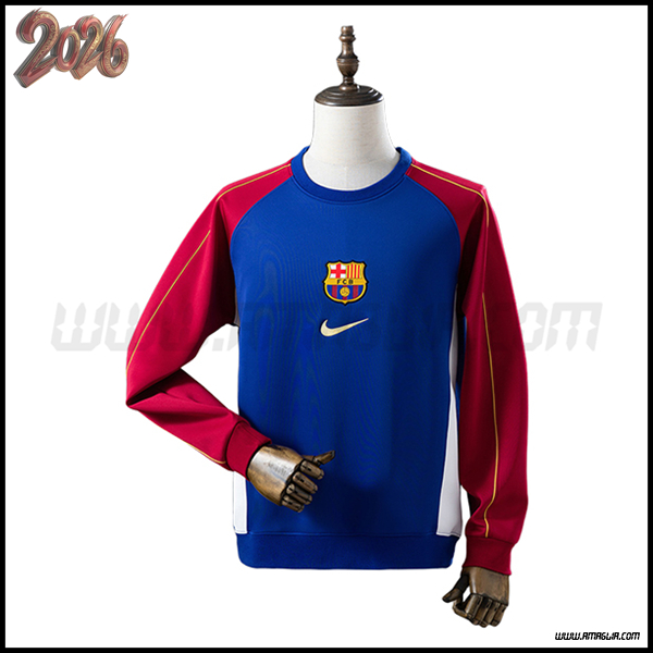 Felpa Allenamento FC Barcellona Blu/Rosso 2025/2026