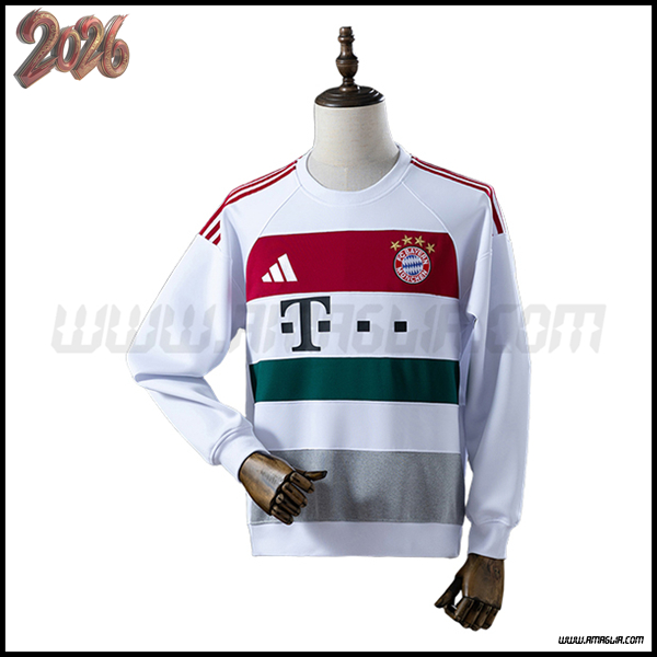 Felpa Allenamento Bayern Monaco Bianco/Rosso/Verde/Grigio 2025/2026