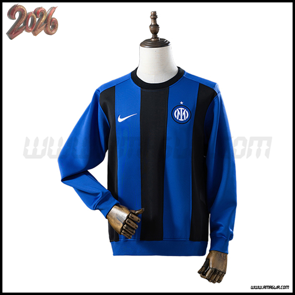 Felpa Allenamento Inter Milan Blu/Nero 2025/2026