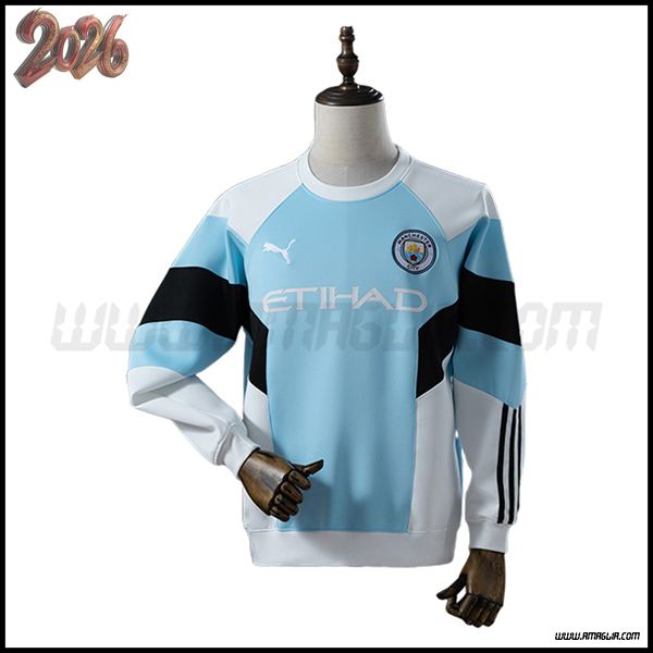 Felpa Allenamento Manchester City Blu/Bianco 2025/2026