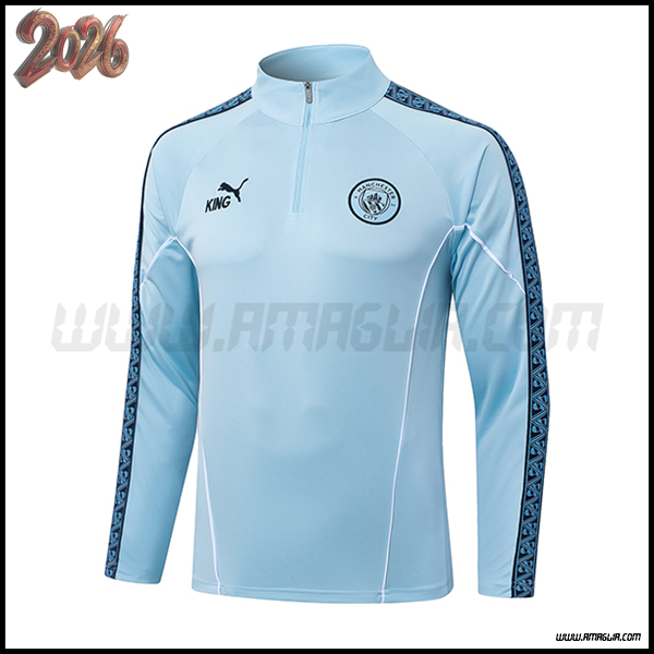 Felpa Allenamento Manchester City Azzurro 2025/2026