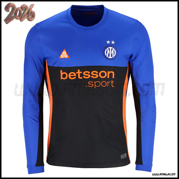 Nuovo Maglia da Inter Milan Maniche Lunghe Quarto 2025/2026