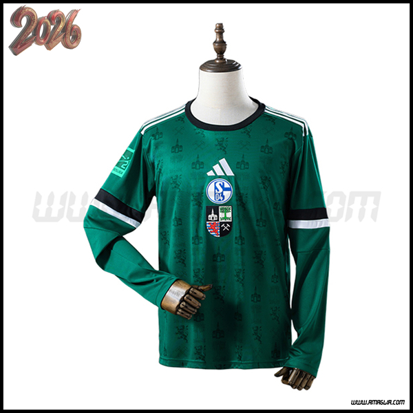 Maglia da Schalke 04 Maniche Lunghe Edizione Speciale Verde 2025/2026