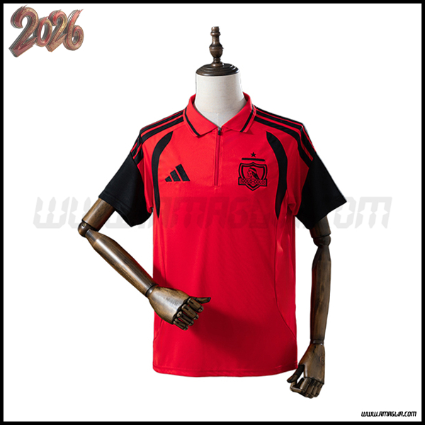 Maglia Polo Colo-Colo Rosso/Nero 2025/2026