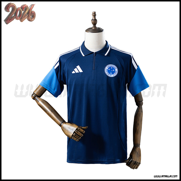 Maglia Polo Cruzeiro Blu/Bianco 2025/2026