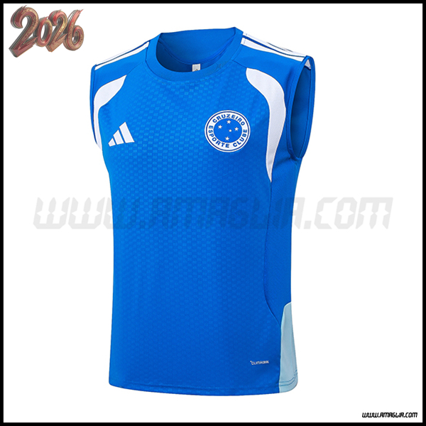 Canotta Allenamento Cruzeiro Blu/Bianco 2025/2026 -02
