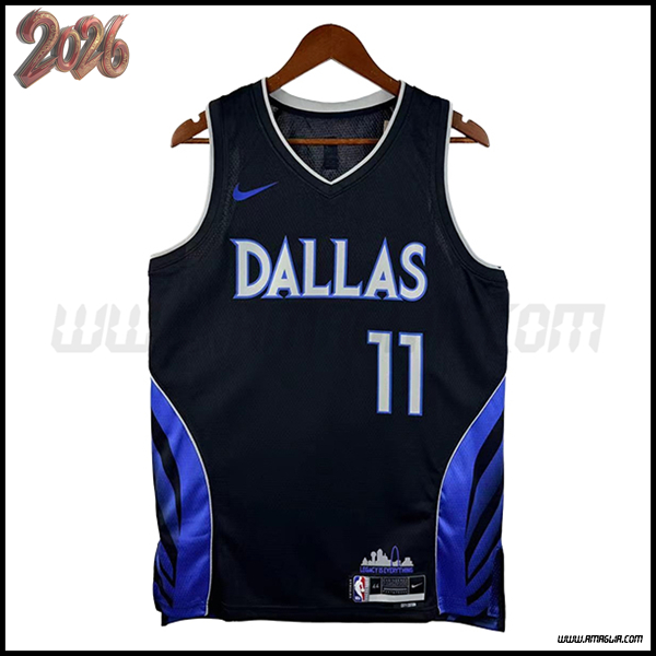 Maglia Dallas Mavericks (IRVING #11) 2025/26 Nero/Blu