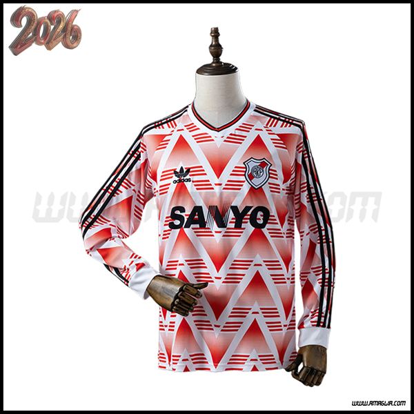 Seconda Maglia Calcio River Plate Maniche Lunghe Retro 1992/1993