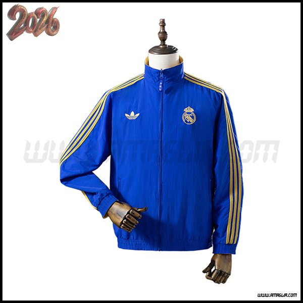 Giacca A Vento Real Madrid Blu/Marrone 2025/2026