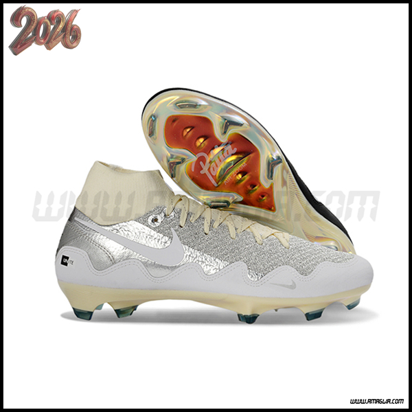 Nike Scarpe Da Calcio Air Zoom Mercurial Superfly IIX Elite FG Bianco/Grigio