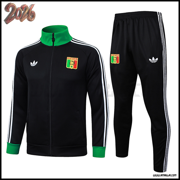 Tuta Giacca Calcio Senegal Nero/Verde 2025/2026