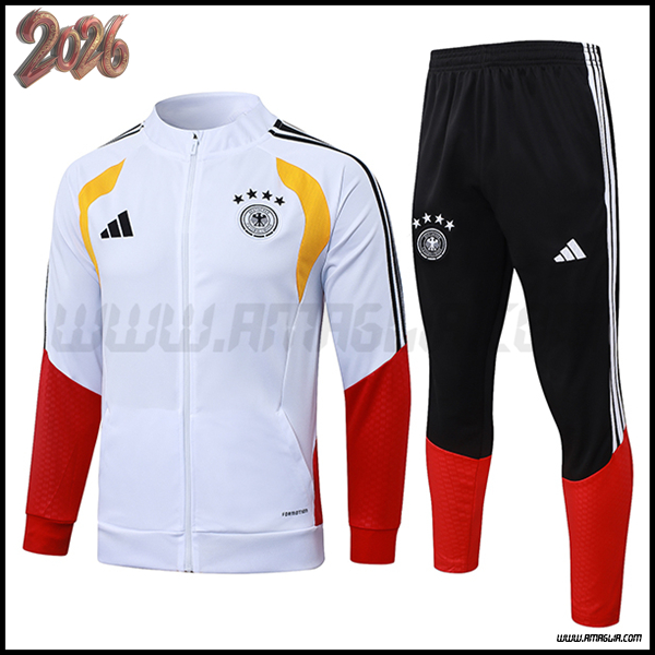 Tuta Giacca Calcio Germania Bianco/Rosso 2025/2026