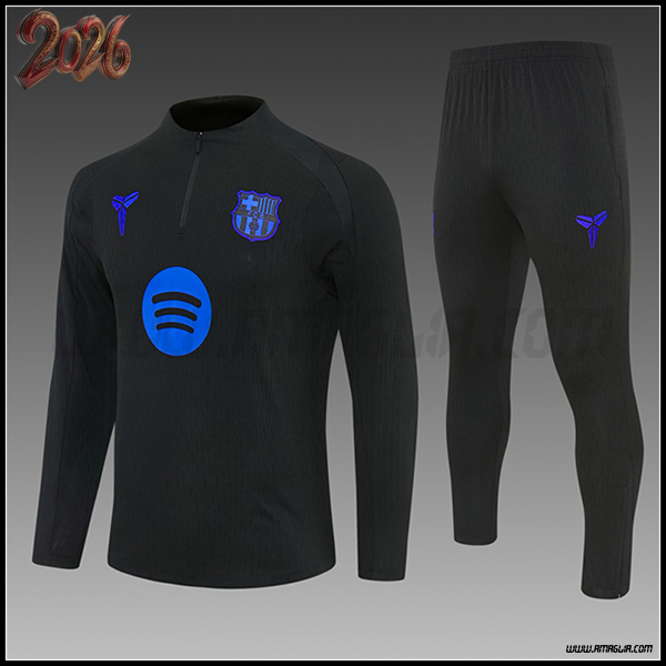 Tuta Calcio FC Barcellona Bambino Nero/Blu 2025/2026