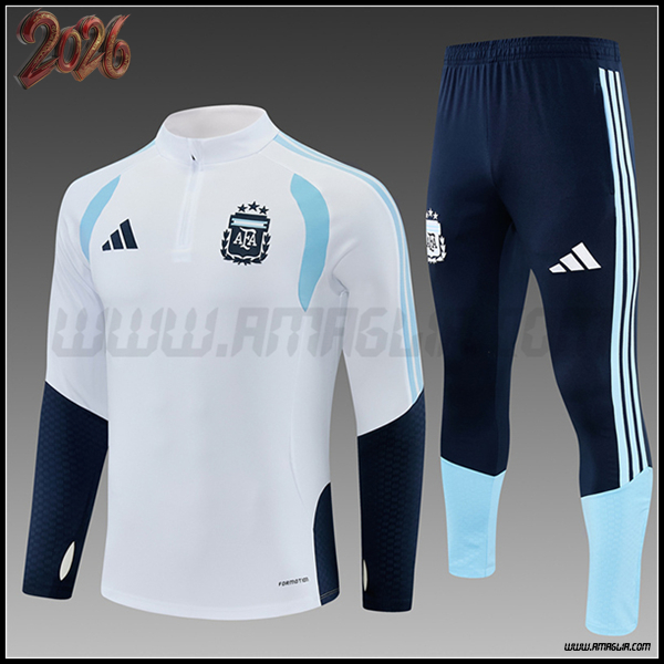 Tuta Calcio Argentina Bambino Bianco/Blu 2025/2026