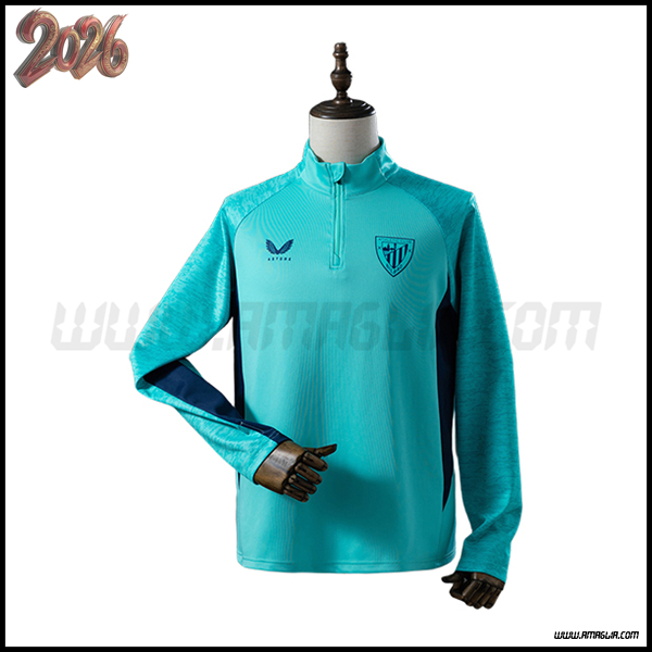 Felpa Allenamento Athletic Bilbao Verde/Blu 2025/2026