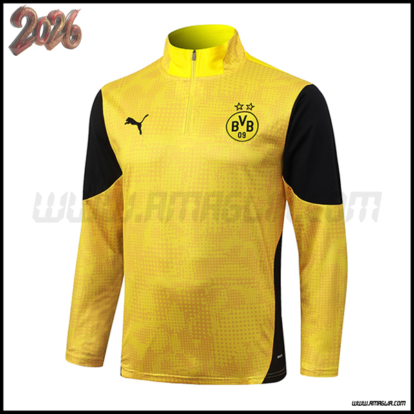 Felpa Allenamento Dortmund BVB Giallo/Nero 2025/2026 -02