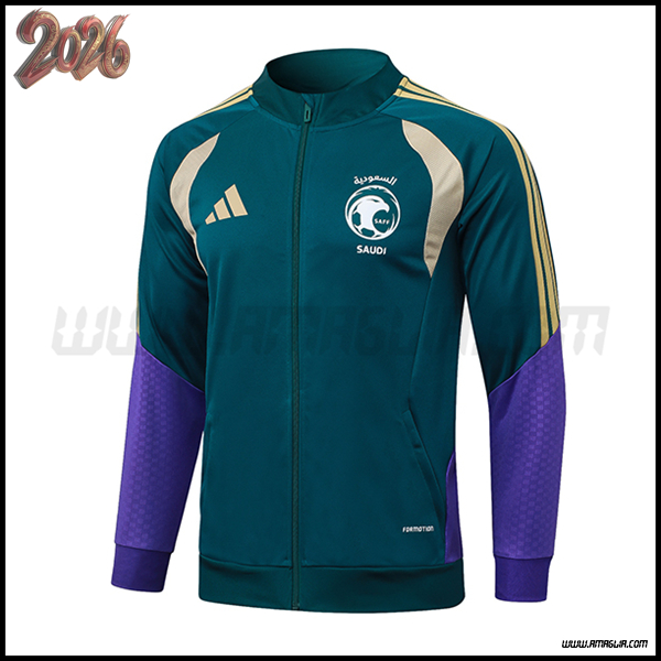 Giacca Calcio Arabia Saudita Verde/viola/Giallo 2025/2026