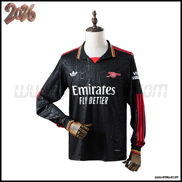 Maglia da Arsenal Maniche Lunghe Edizione Speciale Nero 2025/2026