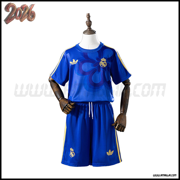 Maglia Calcio Real Madrid Bambino Edizione Speciale Blu 2025/2026