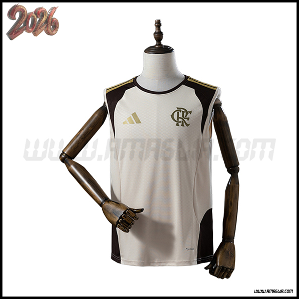 Canotta Allenamento Flamengo Beige/Marrone 2025/2026