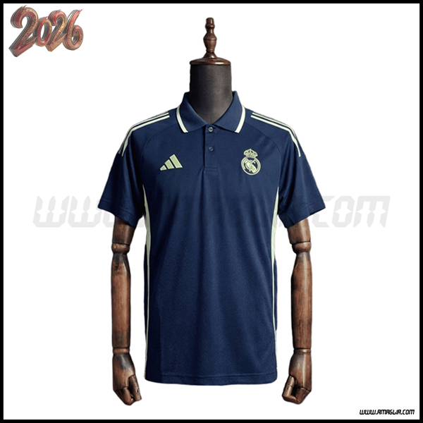 Maglia Polo Real Madrid Blu/Verde 2026/2027