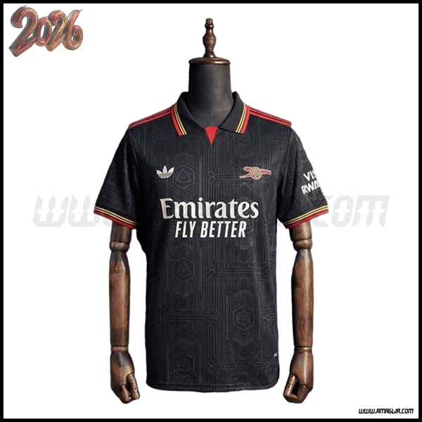 Maglia Polo Arsenal Nero/Rosso 2026/2027