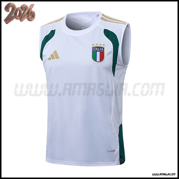 Canotta Allenamento Italia Bianco/Verde/Giallo 2026/2027