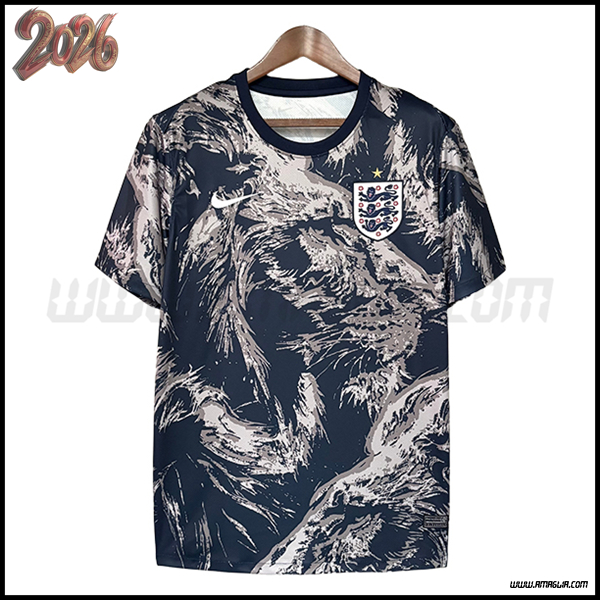 Training T-Shirt Inghilterra Grigio/Nero 2026/2027