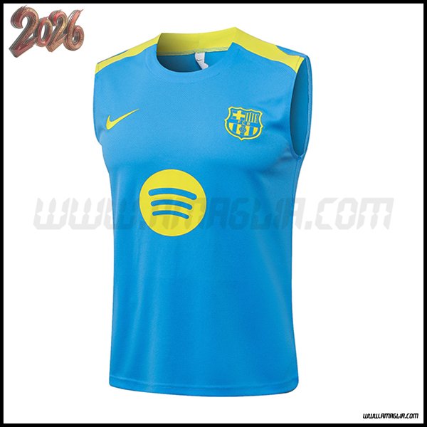 Canotta Allenamento FC Barcellona Blu/Verde 2026/2027