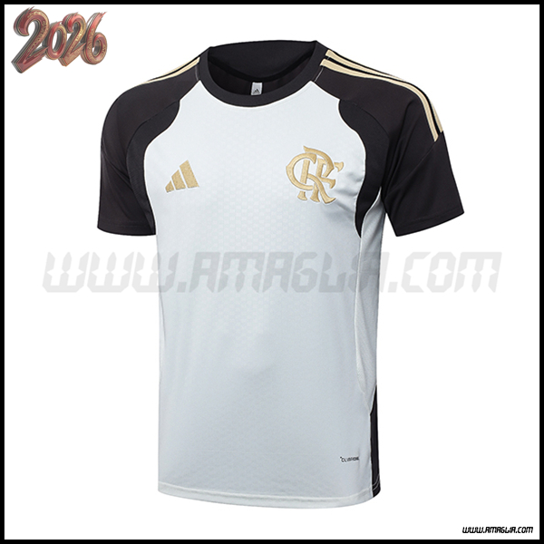 Training T-Shirt Flamengo Bianco/Nero/Giallo 2026/2027