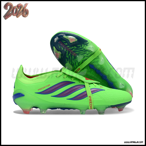 Adidas Scarpe Da Calcio 26 Predator Elite Tongue FG Verde/viola