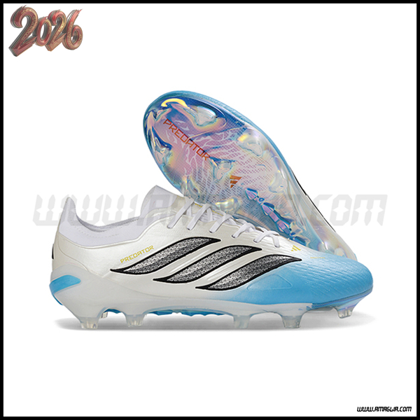Adidas Scarpe Da Calcio 26 Predator Elite FG Bianco/Blu/Grigio