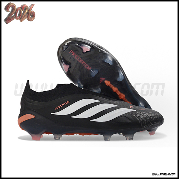 Adidas Scarpe Da Calcio 26 Predator Elite LL FG Nero/Bianco/Arancia
